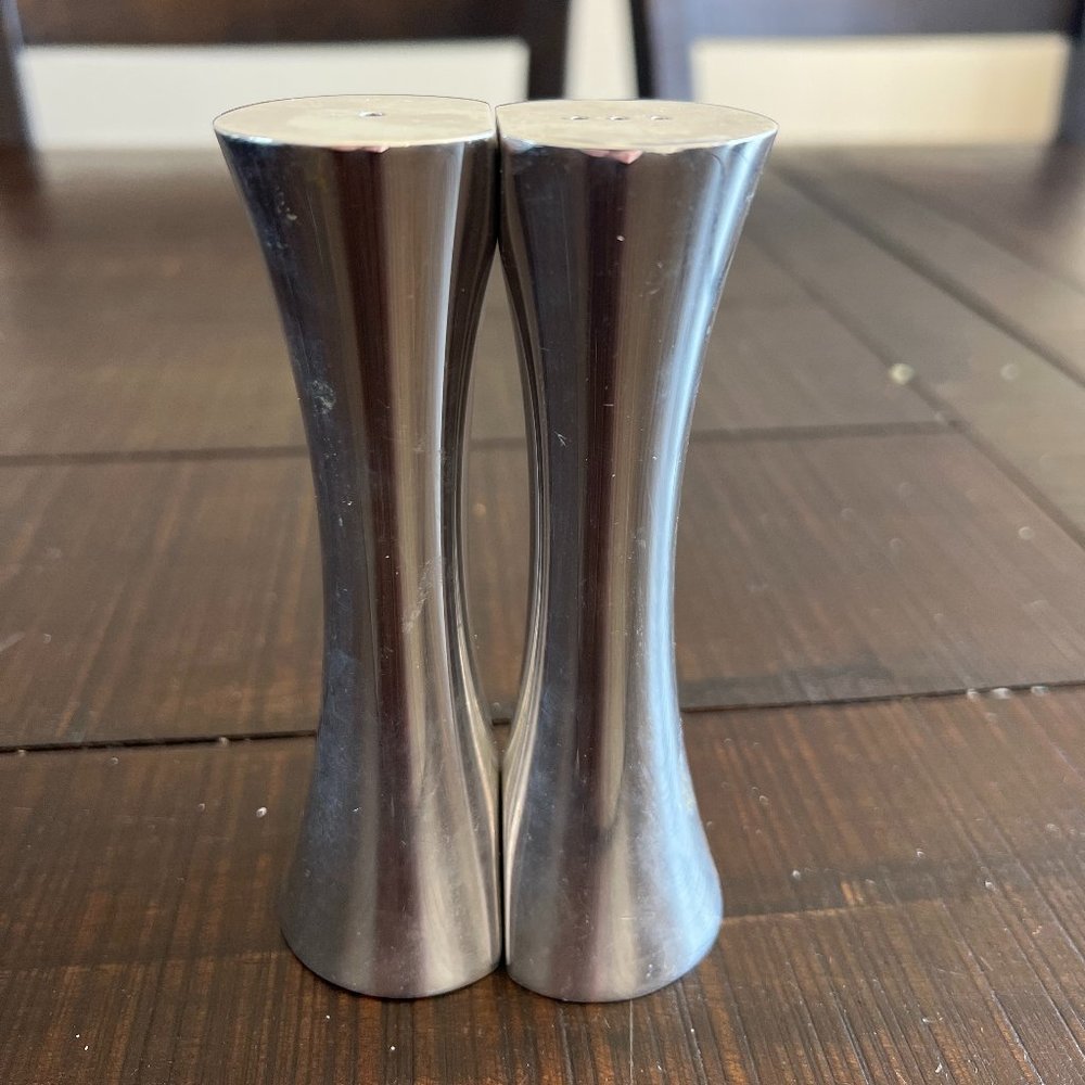 Nambe Salt and Pepper Shakers